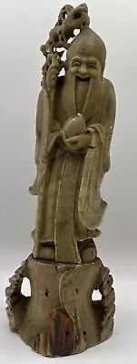 Vintage Chinese Carved Soapstone Wiseman Figure • $40