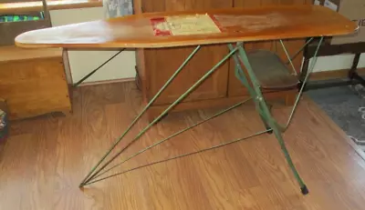 Vintage 54  Wood & Metal Ironing Board Table Maid-of-Honor Rij-O-Matic Sears • $127.99