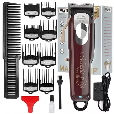  WAHL Pro Cordless Magic Clip Hair Clipper With Taper Lever And 8 Guide Combs • £44.49