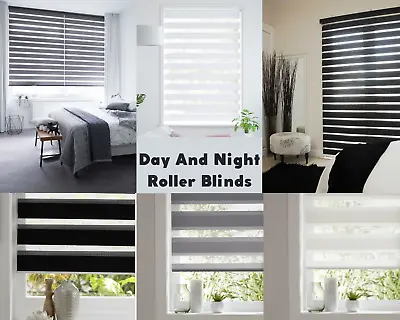 £18.89 • Buy Day & Night Zebra/Vision Window Roller Blinds Available In 165 Drop Easy Fit