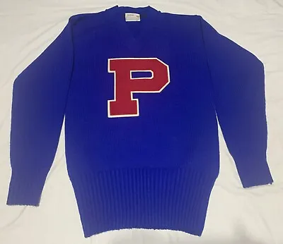 Vtg  Coane Varsity Letterman Knit Sweater  V-Neck • $30