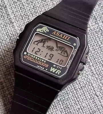 New Asahi Dinosaurs Digital Lcd Watch Jurassic Park From 1993 Rare Vintage • $29.99