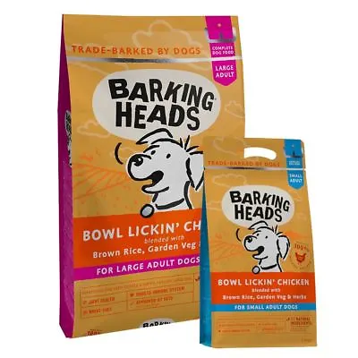 £21.74 • Buy Barking Heads Bowl Licken Chicken Small & Large Breed 1.5kg/12kg Dry Dog Food
