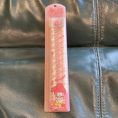 Vintage Sanrio My Melody Pencil Pouch Case & Pink Ruler Set 1976 Hello Kitty • $39.95