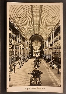 £5.95 • Buy Croydon Postcard C1920 Surrey Crystal Palace North Nave Interior Real Photo