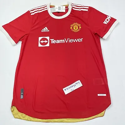 $130 Mens Size L Adidas Manchester United 2021 22 Authentic Home Jersey H31090 • $79.99