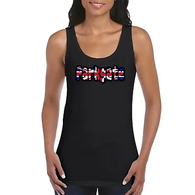 £9.99 • Buy Parkgate UK Love Text Flag Girls Women's Ladies Tank Top Vest T Shirt Black
