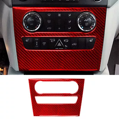 Red Carbon Fiber Climate Control Cover Trim For Mercedes-Benz M-Class W164 06-11 • $19.97