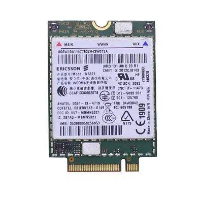 ThinkPad T540 X240 X230s T440 431S 3G/4G WWAN Card 04W3842 Ericsson N5321GW NGFF • £17.75