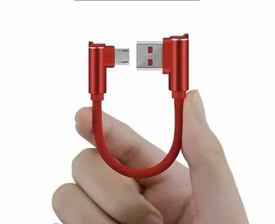 12cm Short Fast Micro USB Charging/Data Cable For Samsung Galaxy 90° Right Angle • $4.99