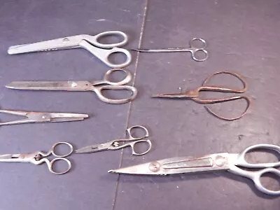 Vintage Lot Of 8 Scissors W/ Peerless Thinit & Hearthsie & More • $14.99