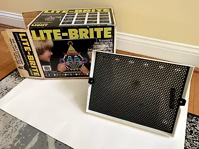 Vintage 1981 Lite Brite Original Box WORKS W/ Pegs Picture Sheets Instructions   • $21