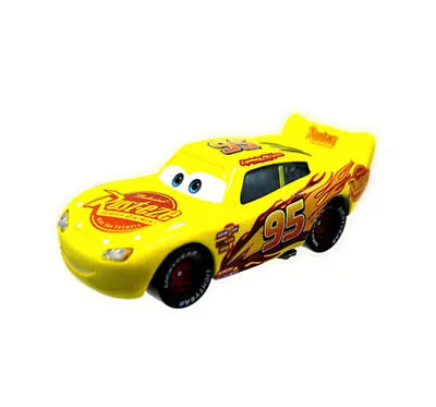 PIXAR New Cars 3 Yellow Lightning McQueen Latest Rare Style 1:55 Diecast Toy Car • $8.99