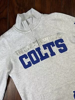 5th & Ocean Victoria’s Secret PINK 1/2 Zip Pullover Sweater NFL Indiana Colts XS • $28