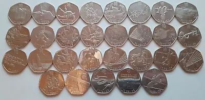 Full 29 Coin Olympic 50p Set. Good Circulated Condition 2011 Fifty Pence 2012. 1 • £79.99