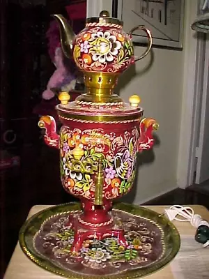 Vintage Russian Samovar Electric 3 Piece Teapot Kettle Set • $196.63