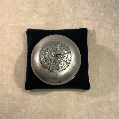 Vintage Hand Made Tooled Sterling Silver Covered Trinket / Pill Box 51.5g's • $49.95