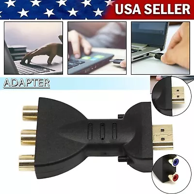 HDMI Male To 3 RCA Female Composite AV Video Audio Adapter Converter For TV PC • $2.99