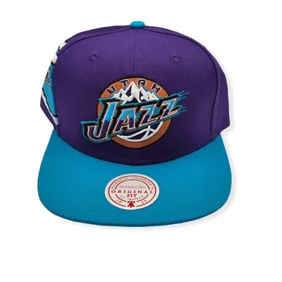 Mitchell & Ness Utah Jazz Jumbotron Purple Adjustable Snapback Hat Cap • $37.99