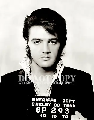 Elvis Presley Mugshot Photograph 11 X 14 - Rare 1970 Mug Shot Photo - Poster Art • $22.99