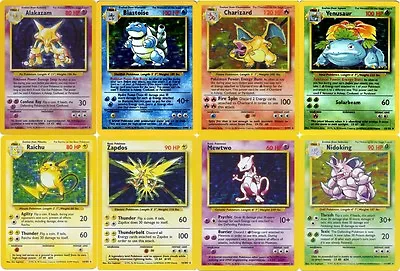 £26 • Buy Pokemon Cards Base Set RARE HOLO (Blastoise, Alakazam, Charizard, Venusaur Etc)