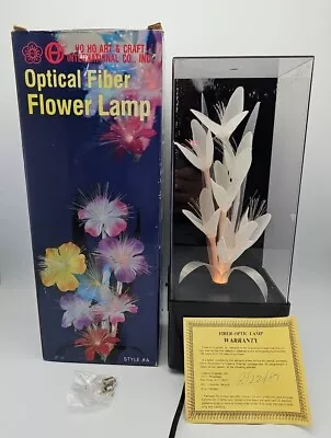 Vintage Color Changing Fiber Optic Flower Lamp & Music Box Works Great • $34.99