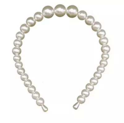 £3.59 • Buy Women Pearl Headband Hair Clips Bride Tiara Alice Hair Band Wedding Headwear