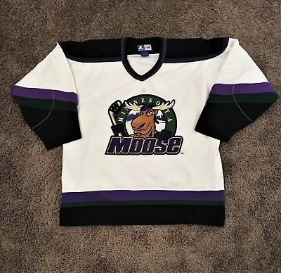 Minnesota Moose Starter Throwback Hockey Jersey IHL/NHL Large Mint! White • $119.95