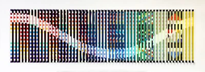 $75000 • Buy Yaacov Agam  Rainbow Rhythm  1994-1996 | Large Polymorphic Screen Print | 29x85 