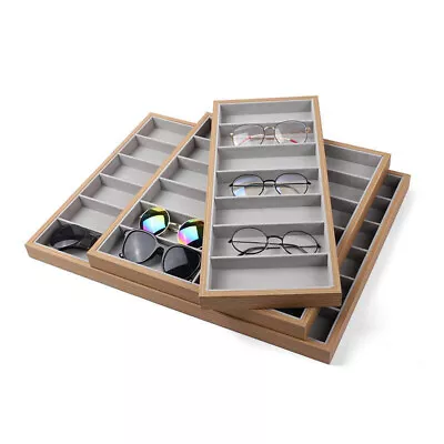 $39.59 • Buy Wood Glasses Case Display Stand Storage Tray For Eyewear Sunglasses Eyeglass