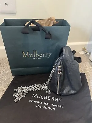 Mulberry - Georgia May Jagger - Biker Pouch Bag  - Black - Soft Polished Buffalo • £400