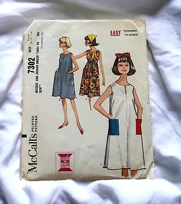 Vintage 1964 McCalls Pattern 7302 Women's Dress Skirt Size Small 8 9 10 • $3.99