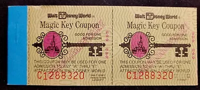 Complete Feb 1977 Disney Magic Kingdom 5 Adventures Magic Key Coupon Ticket Book • $15.99