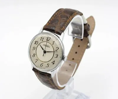 Raketa 2609.HA Vintage Mechanical Wristwatch SU USSR Watch Brown Band • £44.76