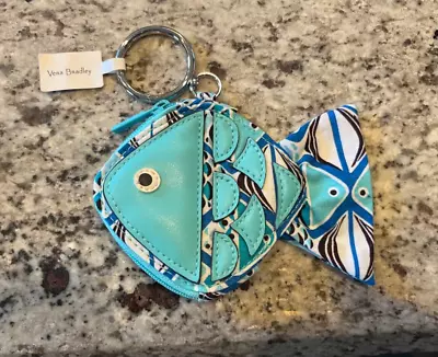 Vera Bradley Zippered Go Fish Coin Charm Kids Keyring Pouch Diaper Bag Baby • $12.99