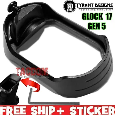 Tyrant Designs Billet 6061 Aluminum Black Magwell For Gen 5 Glok 17 22 Mag Black • $69.94