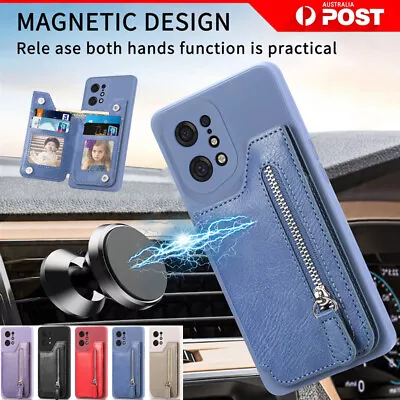 For OPPO A17 A57 A54 A74 Reno 8 Find X5 Pro Case Magnetic Leather Wallet Cover • $12.89