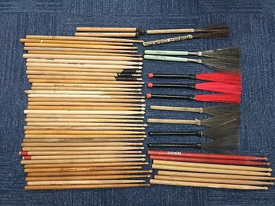 Job Lot Of 50 + Mostly Vintage Drum Sticks / Brushes. Premier Besson Vic Firth • $18.94