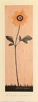 Art Print~SUNFLOWER FLORAL PANEL~Warren Kimble~folk Primitive Flower 7.5x20 • $9.99