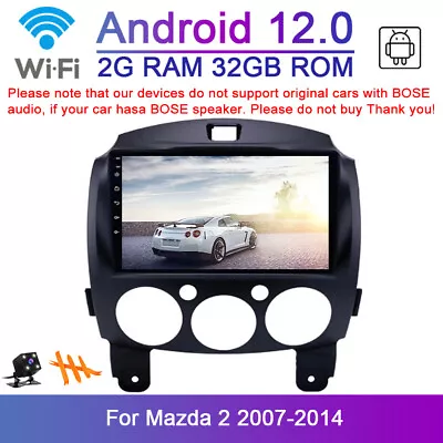 32GB Android 12.0 Car Radio GPS Navigation Stereo Player For Mazda 2 2007-2014 • $110.49