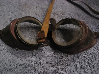 Antique  Safety Glasses Clear Lens Elastic Poor Steampunk • $12.99
