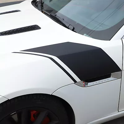 Matte Black Fender Racing Stripes Vinyls Decal Fits Jaguar F-type 2013-22 • $35.99