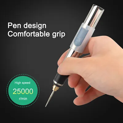 Cordless Electric Mini Drill Grinder Engraving Pen Variable Speed Rotary Tools • $16.12