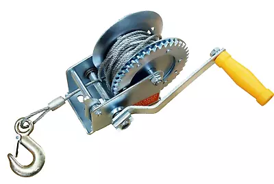 1200LB H.D. Hand Winch Gear Steel Cable ATV Towing Trailer Boat 680002 • $32.99