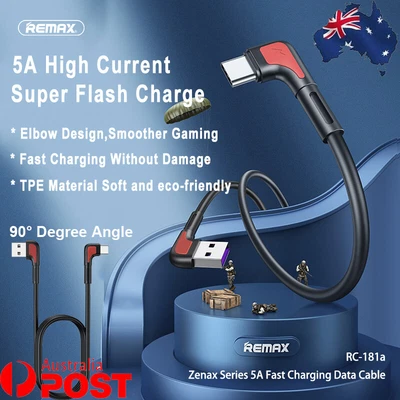 $15.85 • Buy USB To Type C Charger 90Degree 5A Fast Charging Data Cable USB A T0 Type C USB-C