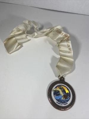 $8.85 • Buy Highlands Swimming Association Meet Giles Va 3rd Place Medal & Ribbon