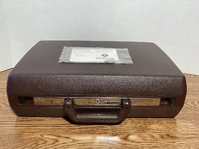 Vintage Samsonite Delegate Briefcase - Brown Slim Hard Shell- With 2 Keys • $36.98