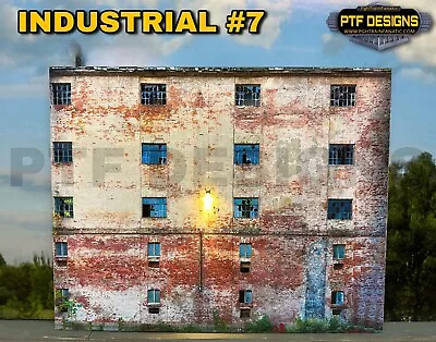 O Scale Scratch Built Industrial #7 Factory Building LED Front/Flat MTH Lionel • $31.99