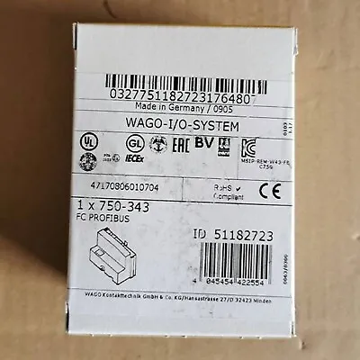 New In Box WAGO 750-343 Buscoupler DeviceNet Module PLC Adapter 750343 • $229.98