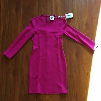 Versus Versace Hot Pink Paneled Dress Bodycon Knee Length Midi • $410